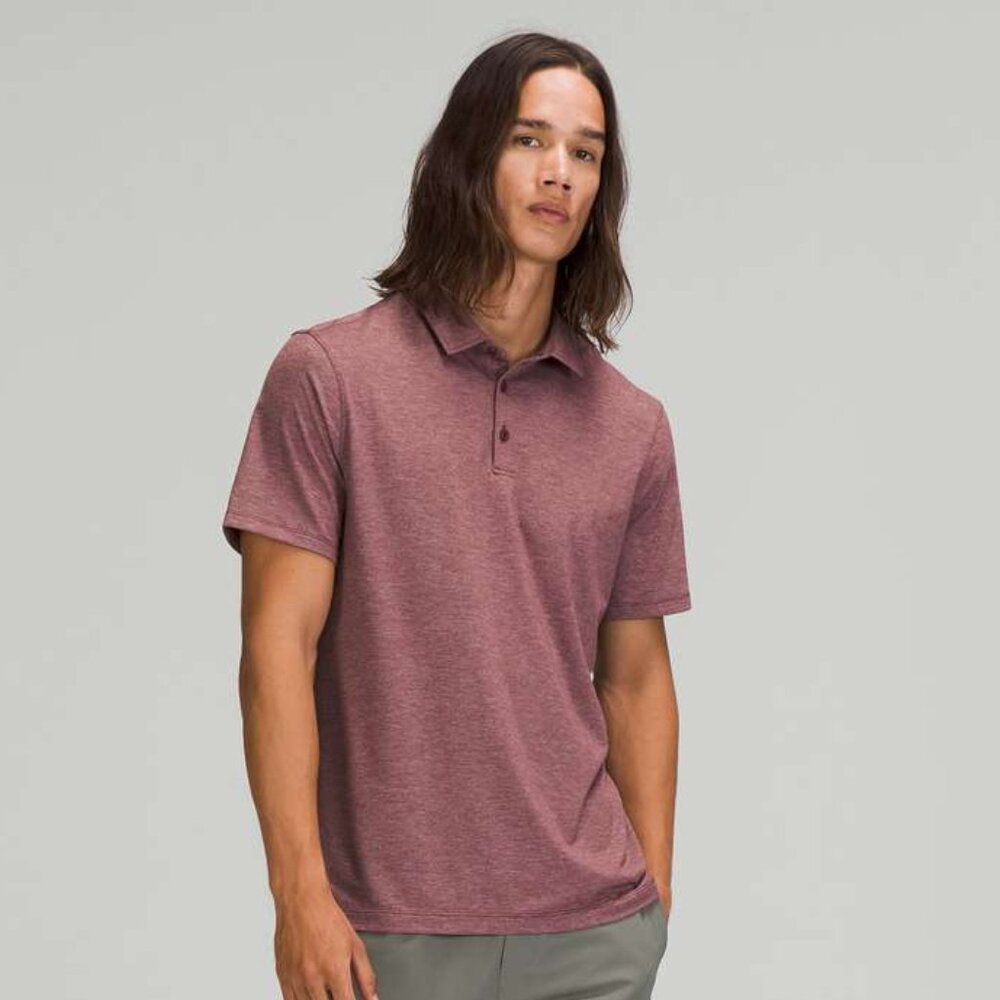 *NWT Lululemon Men's Evolution Short Sleeve Polo Shirt - Heathered Red